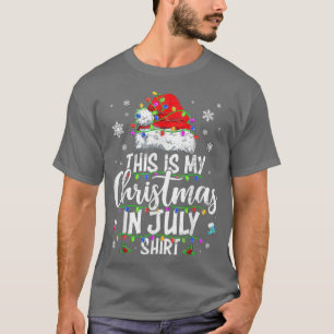 Kerstmis in juli Santa Hat Summer Beach vakantie T-shirt
