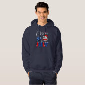 Kerstmis in juli Santa Hat Sunbril 4e zomer Hoodie (Voorkant volledig)
