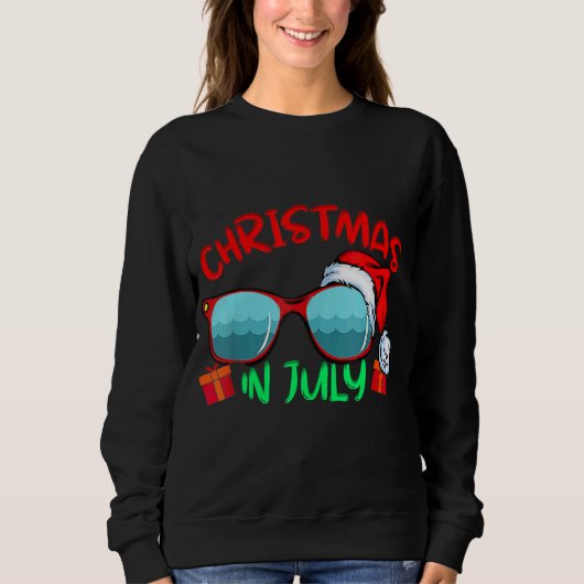 Kerstmis in juli Santa Hat Sunbril Beac Trui (Voorkant)