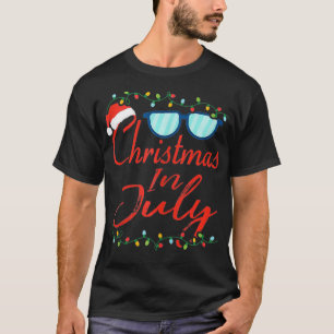 Kerstmis in juli Santa Hat Sunbril Cadeau T-shirt
