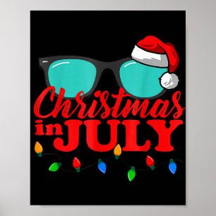 Kerstmis in juli Santa Hat Sunbril Cele Poster