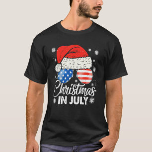 Kerstmis in juli Santa Hat Sunbril Cele T-shirt