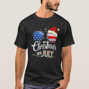 Kerstmis in juli Santa Hat Sunbril Cele T-shirt
