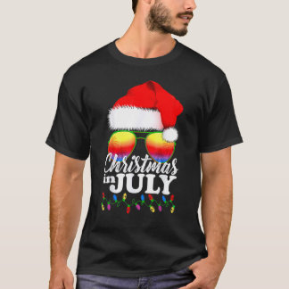 Kerstmis in juli Santa Hat Sunbril Cele T-shirt
