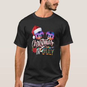 Kerstmis in juli Santa Hat Sunbril Hawaii Summ T-shirt