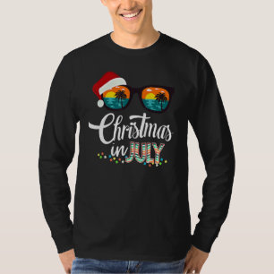 Kerstmis in juli Santa Hat Sunbril Hawaii Summ T-shirt