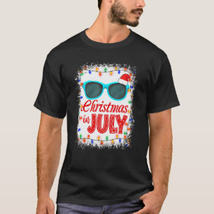 Kerstmis in juli Santa Hat Sunbril Lights Summ T-shirt
