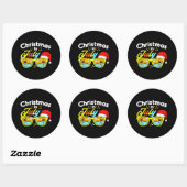 Kerstmis in juli Santa Hat Sunbril Ronde Sticker (Vel)