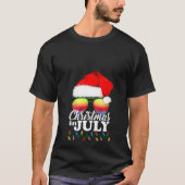Kerstmis in juli Santa Hat Sunbril Summier T-shirt (Voorkant)