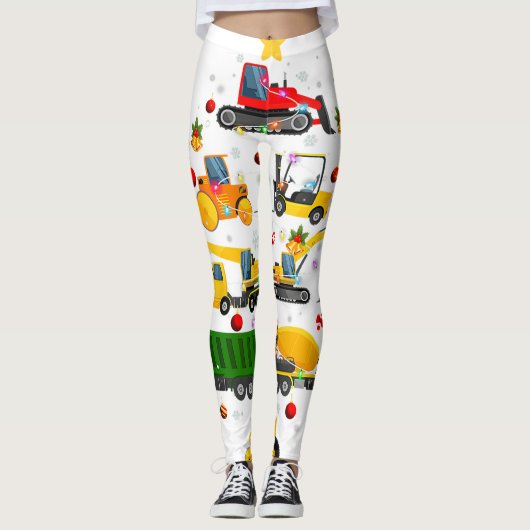Kerstmis in juli Santa Hat Sunbril Vaca Leggings (Voorkant)