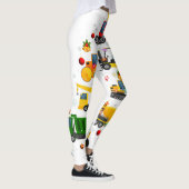 Kerstmis in juli Santa Hat Sunbril Vaca Leggings (Rechts)