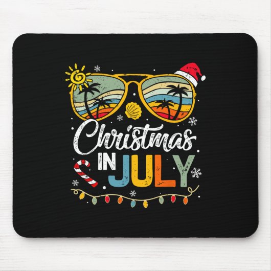 Kerstmis in juli Santa Hat Sunbril Vaca Muismat (Voorkant)