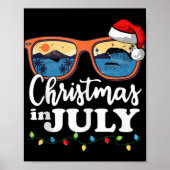Kerstmis in juli Santa Hat Sunbril Vaca Poster (Voorkant)