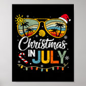 Kerstmis in juli Santa Hat Sunbril Vaca Poster (Voorkant)