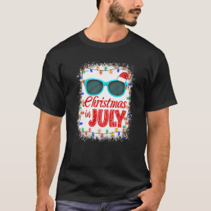 Kerstmis in juli Santa Hat Sunbril Vaca T-shirt