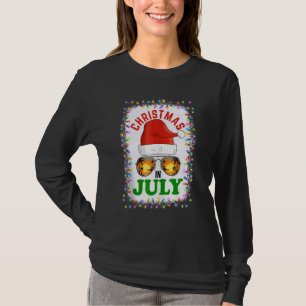 Kerstmis in juli Santa Hat Sunbril Vaca T-shirt