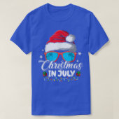 Kerstmis in juli Santa Hat Sunbril Vaca T-shirt (Design voorkant)