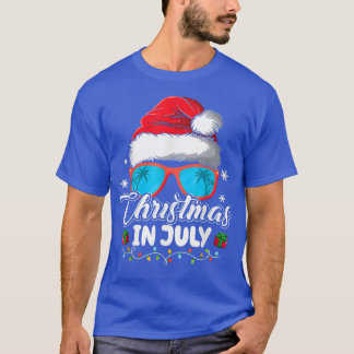 Kerstmis in juli Santa Hat Sunbril Vaca T-shirt