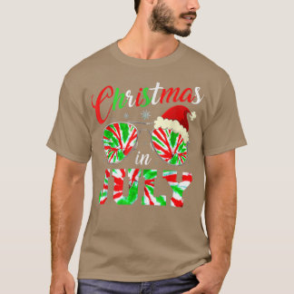 Kerstmis in juli Santa Hat Tie Dye Sunbril Sum T-shirt