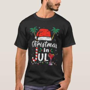 Kerstmis in juli Santa Hat Zomervakantie T-shirt