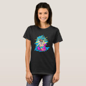 Kerstmis in juli Santa Hawaii zonnebril Flamingo T-shirt (Voorkant volledig)