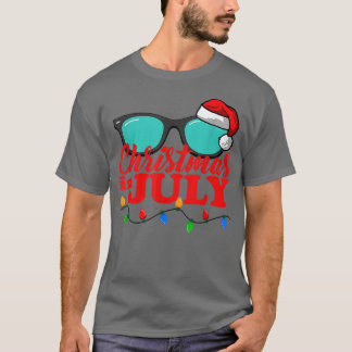 Kerstmis in juli Santa hawaii Zonnebril Flamingo T-shirt
