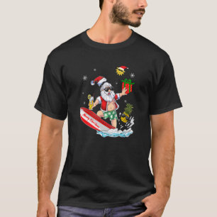 Kerstmis in juli Santa Hawaiian Summer Surf Surfi T-shirt