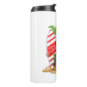 Kerstmis in juli Santa Hawaiian Summer Surf Surfi Thermosbeker (Gedraaid links)