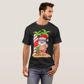 Kerstmis in juli Santa Hawaiian Summer Surf T-shirt (Voorkant volledig)