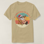 Kerstmis in juli Santa Hawaiian Summer T-shirt (Design voorkant)