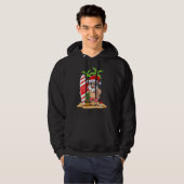 Kerstmis in juli Santa Hawaiian SurfSummer Su Hoodie (Voorkant volledig)