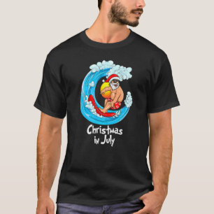 Kerstmis in juli Santa Hawaiian SurfSummer T-shirt