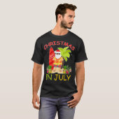 Kerstmis in juli Santa Hawaiian Surfzomer S T-shirt (Voorkant volledig)