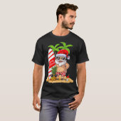 Kerstmis in juli Santa Hawaiian Surfzomer Su T-shirt (Voorkant volledig)