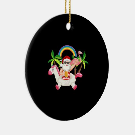 Kerstmis in juli Santa Lifeguard Keramisch Ornament (Rechts)