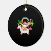 Kerstmis in juli Santa Lifeguard Keramisch Ornament (Links)