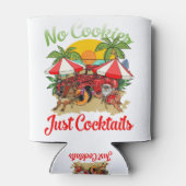 Kerstmis in juli Santa No Cookies Just Cocktails Blikjeskoeler (Achterkant)