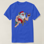 Kerstmis in juli Santa op de dag van de wederzijds T-shirt (Design voorkant)