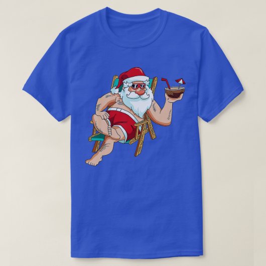 Kerstmis in juli Santa op de dag van de wederzijds T-shirt (Design voorkant)