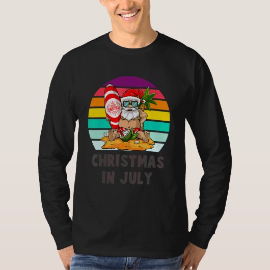 Kerstmis in juli Santa Summer Beach vakantie 2 T-shirt (Voorkant)