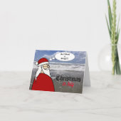 Kerstmis in juli Santa Surf Gevouwen Wenskaart Kaart (Voorkant)