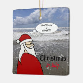 Kerstmis in juli Santa Surf Keramisch Ornament (Links)
