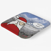Kerstmis in juli Santa Surf Papieren Bordje (Gebogen)