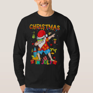 Kerstmis in juli Santa Surfing Beach Vaca T-shirt