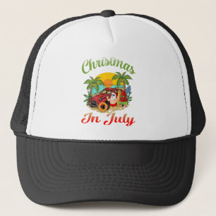 Kerstmis in juli Santa Surfing Summer Santa Hawai Trucker Pet