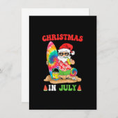 Kerstmis in juli Santa Tie Dye Summer Surf Surfin Kaart (Voorkant / Achterkant)