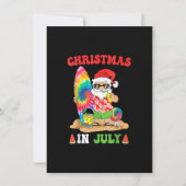 Kerstmis in juli Santa Tie Dye Summer Surf Surfin Kaart (Voorkant)