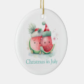 Kerstmis in juli schattig keramisch ornament (Rechts)