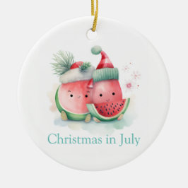 Kerstmis in juli schattig keramisch ornament