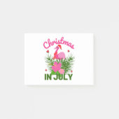 Kerstmis in juli schattige zomerflamingo post-it® notes (Voorkant)